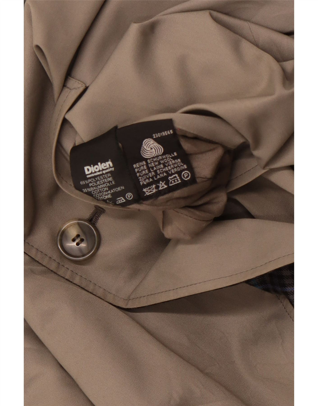 Trench reversibil pentru bărbați DIOLEN UK 40 mare, gri poliester cu carouri