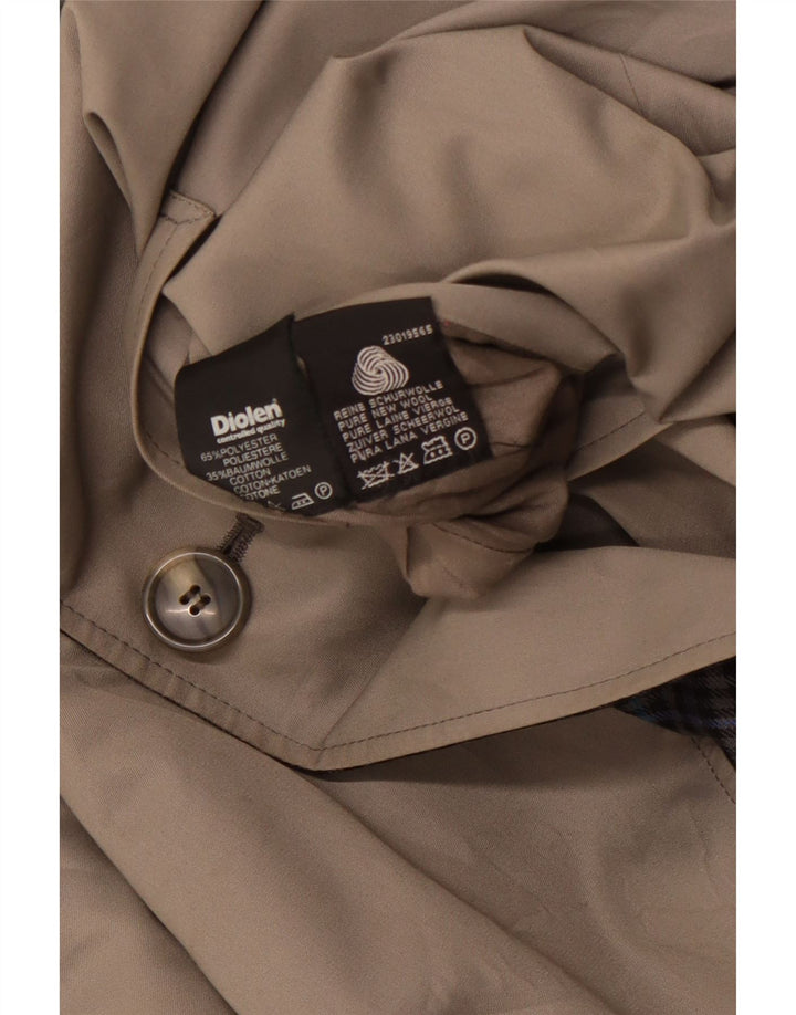 Trench reversibil pentru bărbați DIOLEN UK 40 mare, gri poliester cu carouri