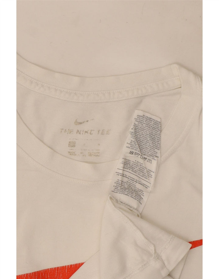 Tricou grafic Nike pentru bărbați Top mare din bumbac alb