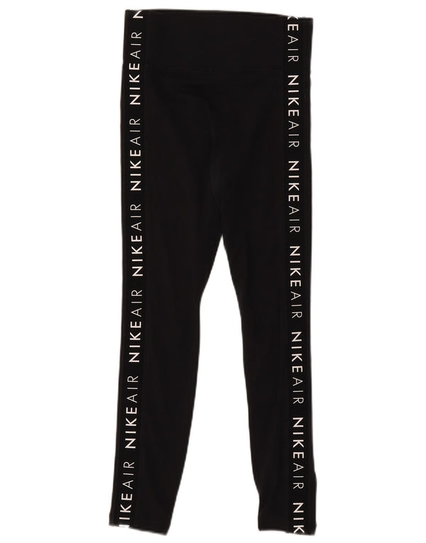 Leggings grafic Nike pentru femei UK 4 XS bumbac negru