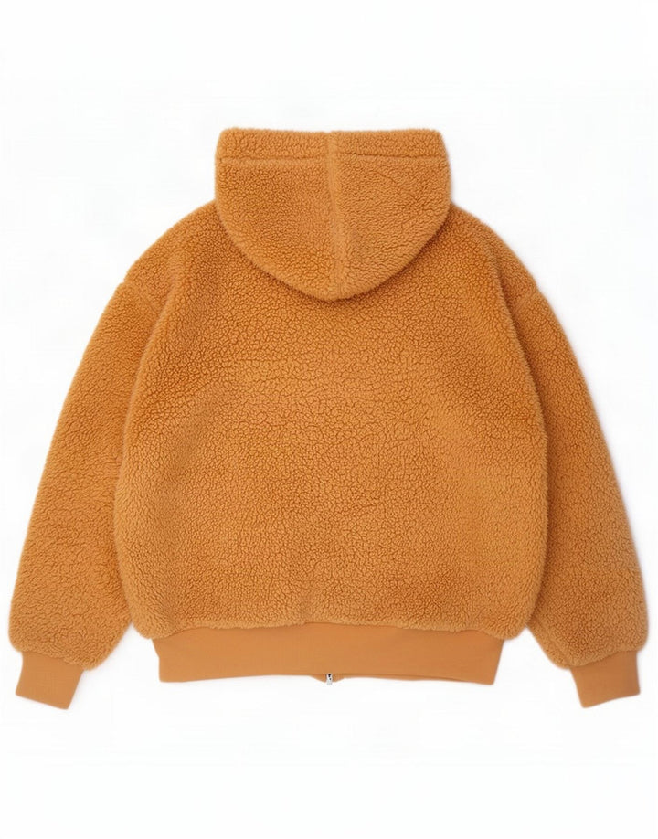 Topshop Jachetă fleece supradimensionată cu glugă pentru femei UK 8 Small Beige Poliester