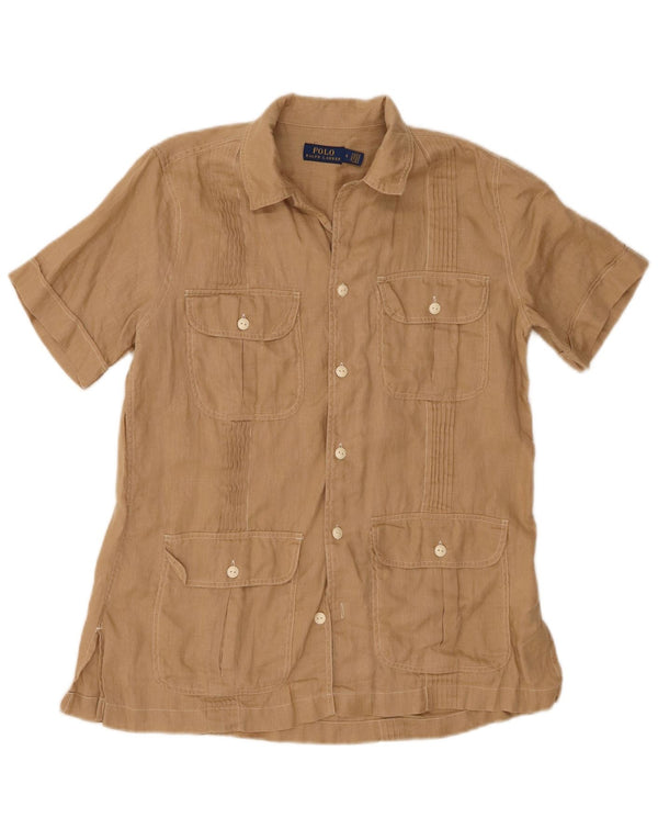 Cămașă cu mânecă scurtă Polo Ralph Lauren pentru femei US 4 Small Beige In