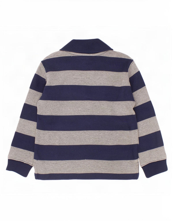Pulover pentru băieți Polo Ralph Lauren, cu fermoar, cu gât, 3-4 ani, în dungi, albastru bleumarin