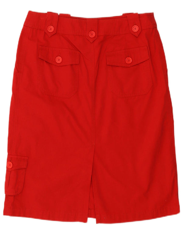 Fusta cargo pentru femei Oasis UK 12 Medium W30 Bumbac roșu