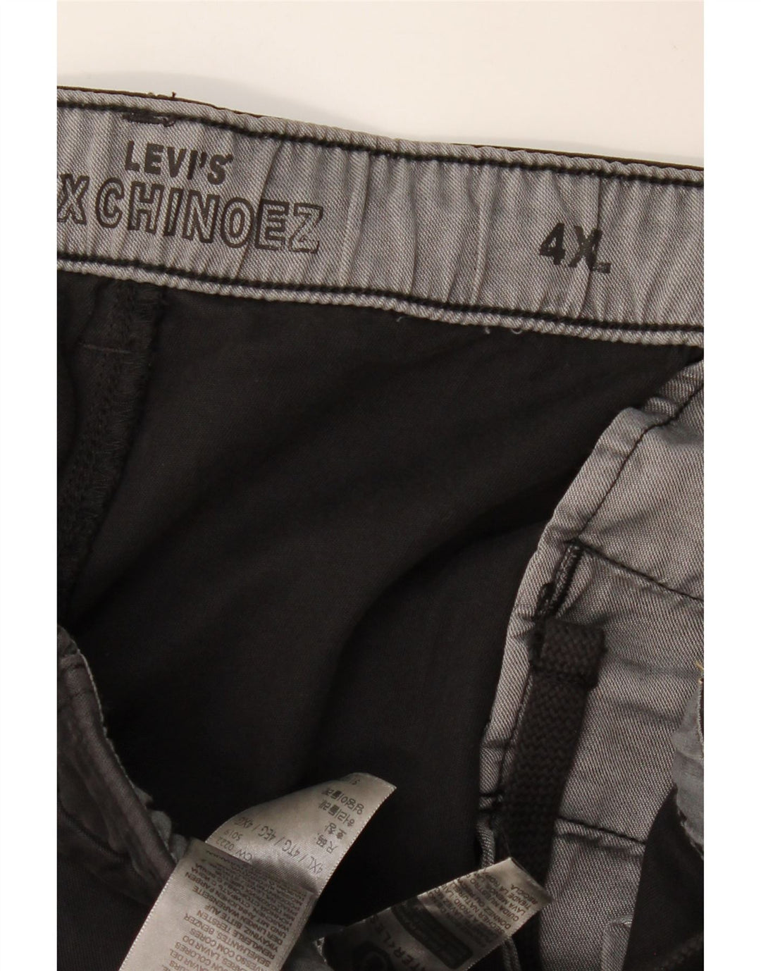 Pantaloni chino drepți pentru bărbați LEVI'S 4XL W52 L29 negru