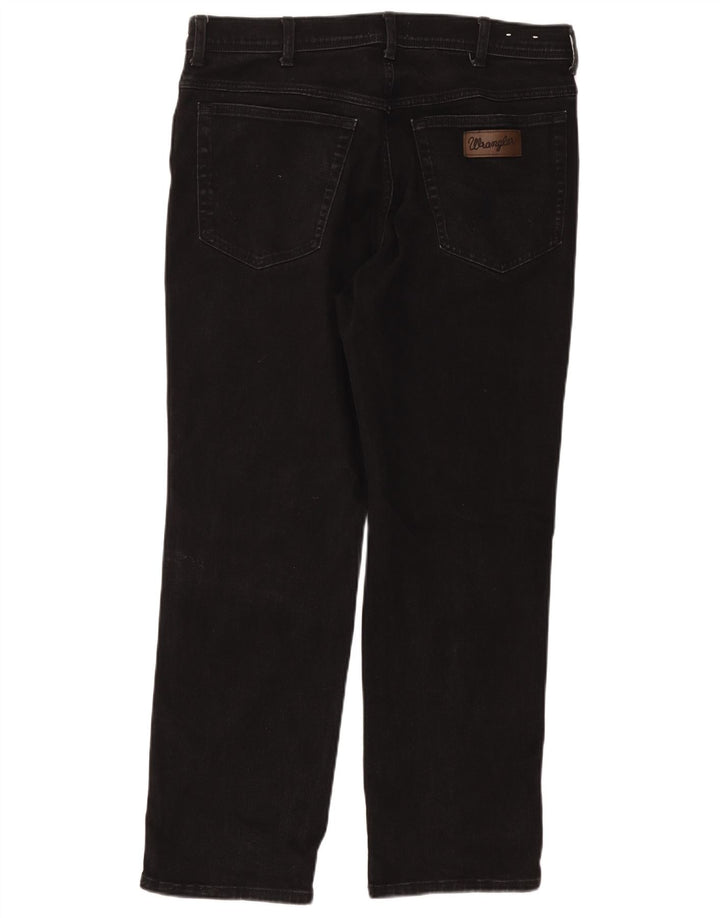WRANGLER Jeans drepte pentru bărbați Texas W38 L30 bumbac negru
