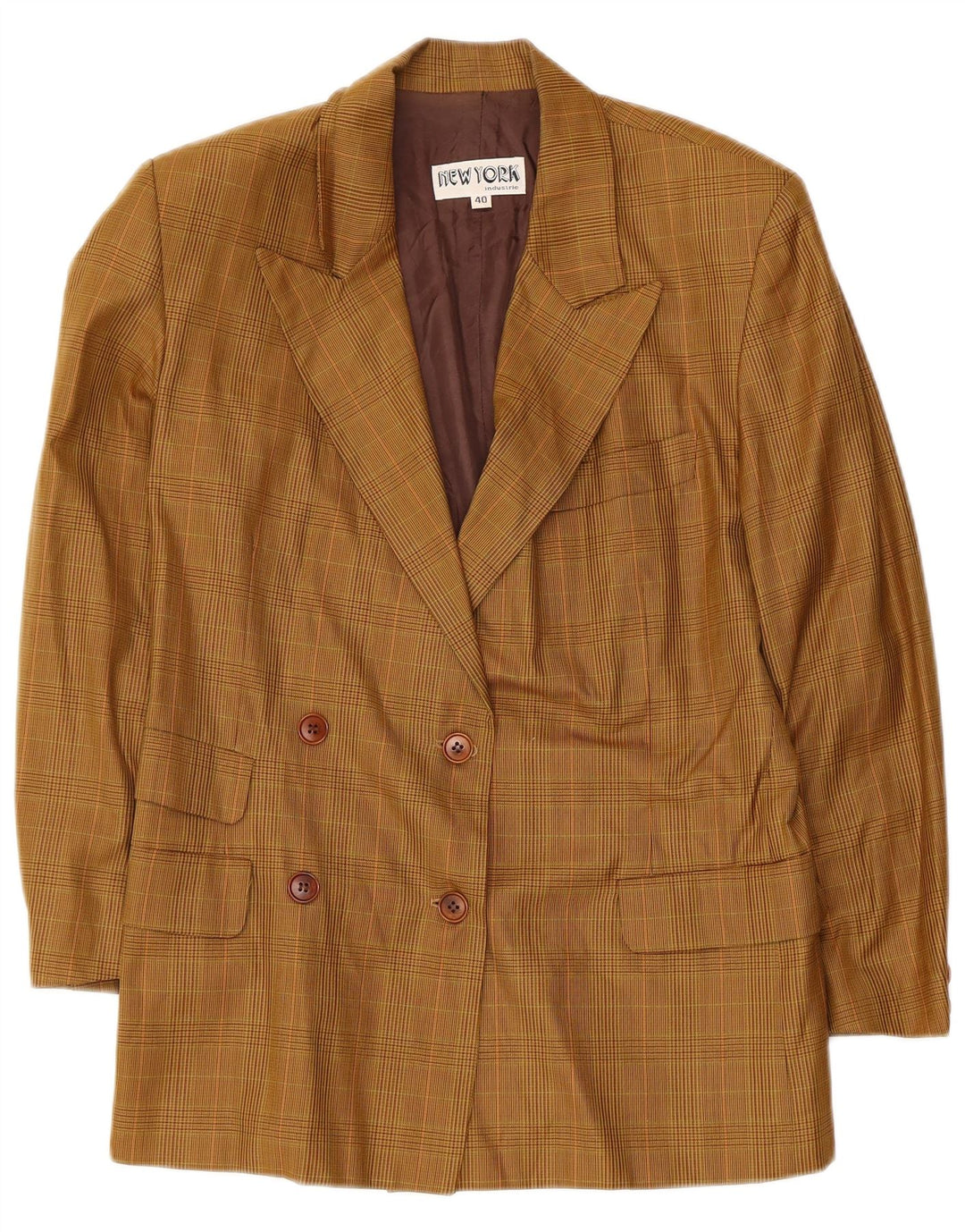 Blazer pentru femei New York Industrie IT 40 Small Beige Check