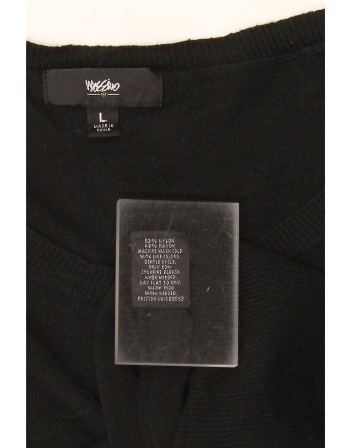 MOSSIMO Pulover pentru damă cu gât de barcă din nailon mare negru UK 14