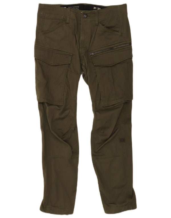 Pantaloni cargo subțiri pentru bărbați G-Star L31 L30 bumbac kaki