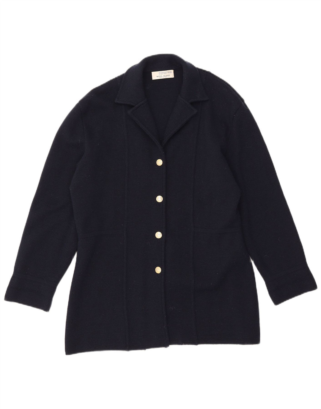 SF. Sacou BERNARD pentru femei, cu 4 nasturi, Marea Britanie 18/20 XL Lână bleumarin