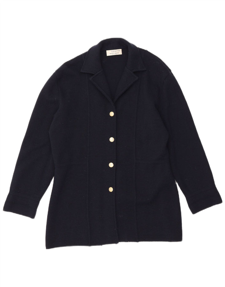 SF. Sacou BERNARD pentru femei, cu 4 nasturi, Marea Britanie 18/20 XL Lână bleumarin