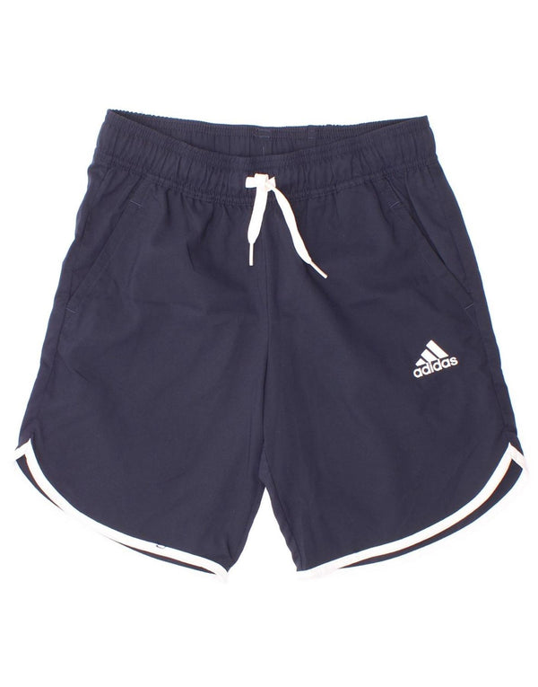 Pantaloni scurți sport Aeroready Adidas pentru băieți 9-10 ani, poliester bleumarin