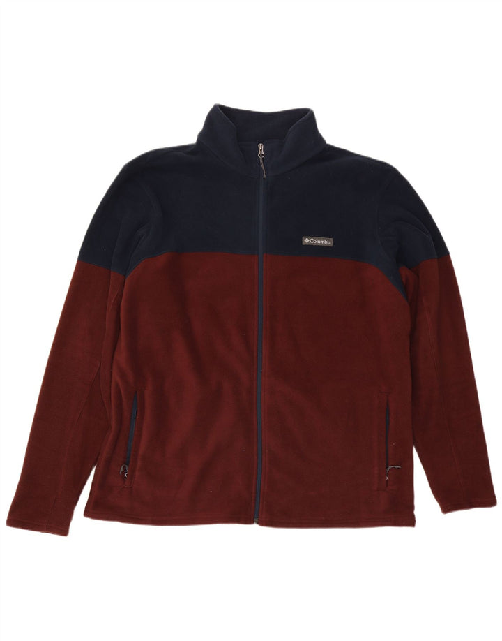 Jachetă fleece Columbia pentru bărbați UK 44 2XL Maroon Colorblock Poliester