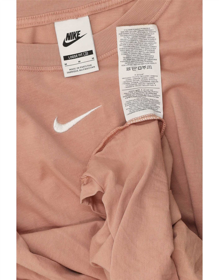 Tricou Nike pentru bărbați, cu croiala lejeră, top din bumbac roz mediu