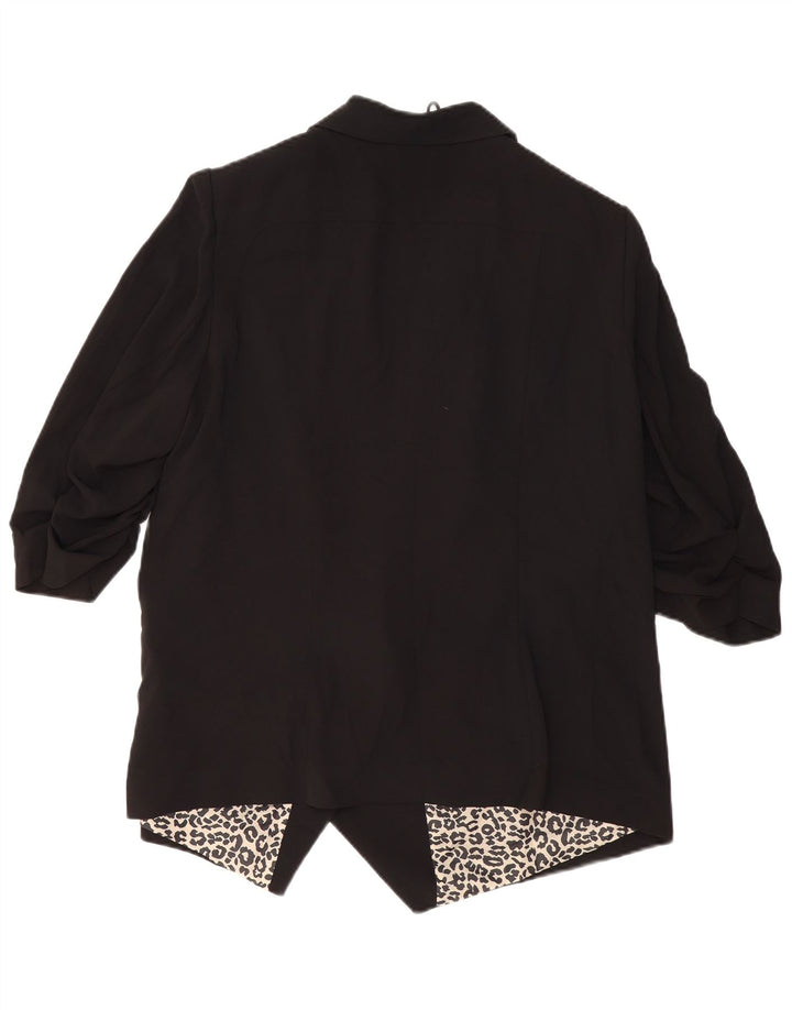 MARKS & SPENCER Jachetă pentru femei cu mâneci 3/4 deschise, UK 20 2XL Negru