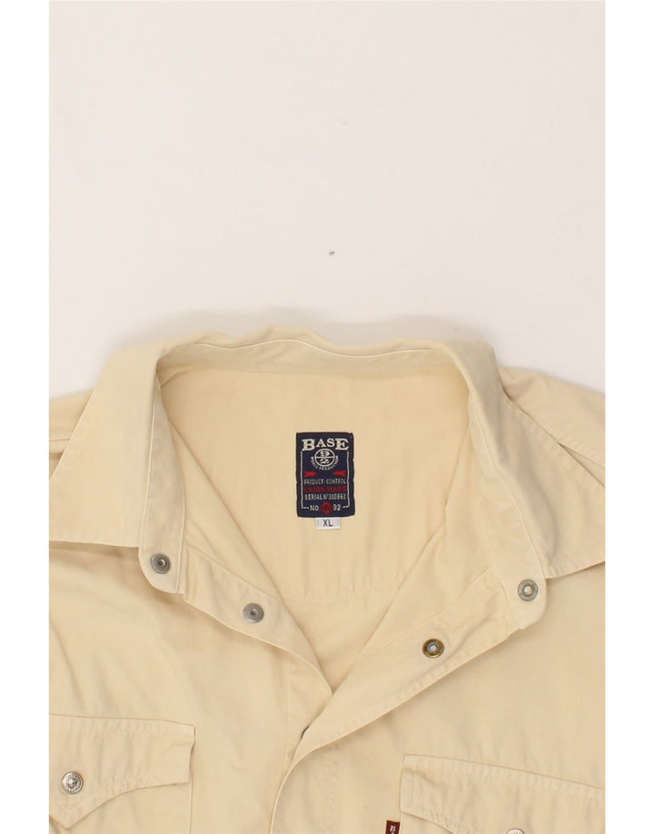 BASE 92 Mens Shirt XL Yellow Cotton Vintage Base 92 and Second-Hand Base 92 from Messina Hembry 