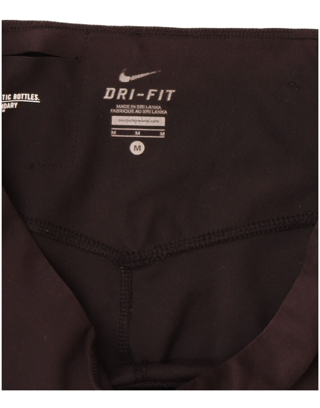 Leggings capri Nike Dri Fit pentru femei UK 12 Poliester mediu negru