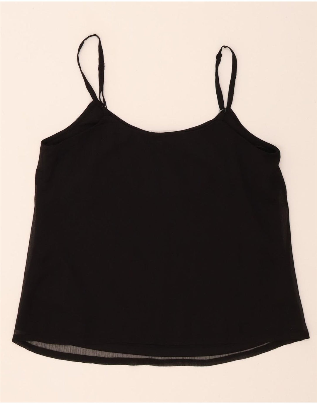 MONSOON Womens Cami Top UK 12 Medium Black Polyester Vintage Monsoon and Second-Hand Monsoon from Messina Hembry 