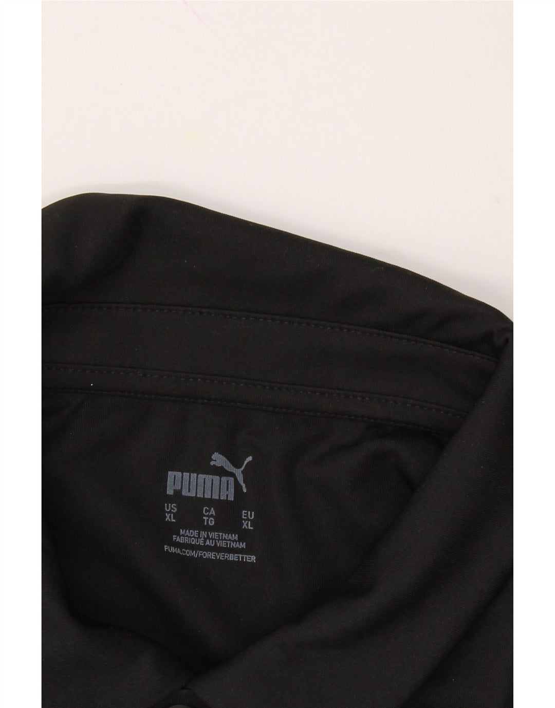 PUMA Mens Polo Shirt XL Black Colourblock Polyester Vintage Puma and Second-Hand Puma from Messina Hembry 