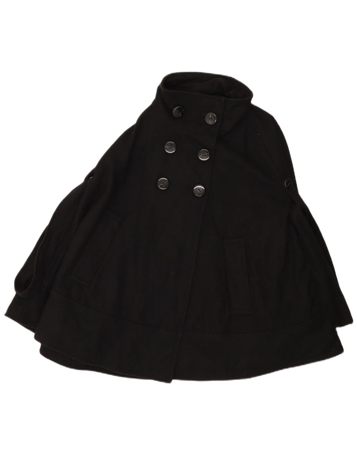 Palton pelerina dublu pentru femei Zara UK 16 mare negru