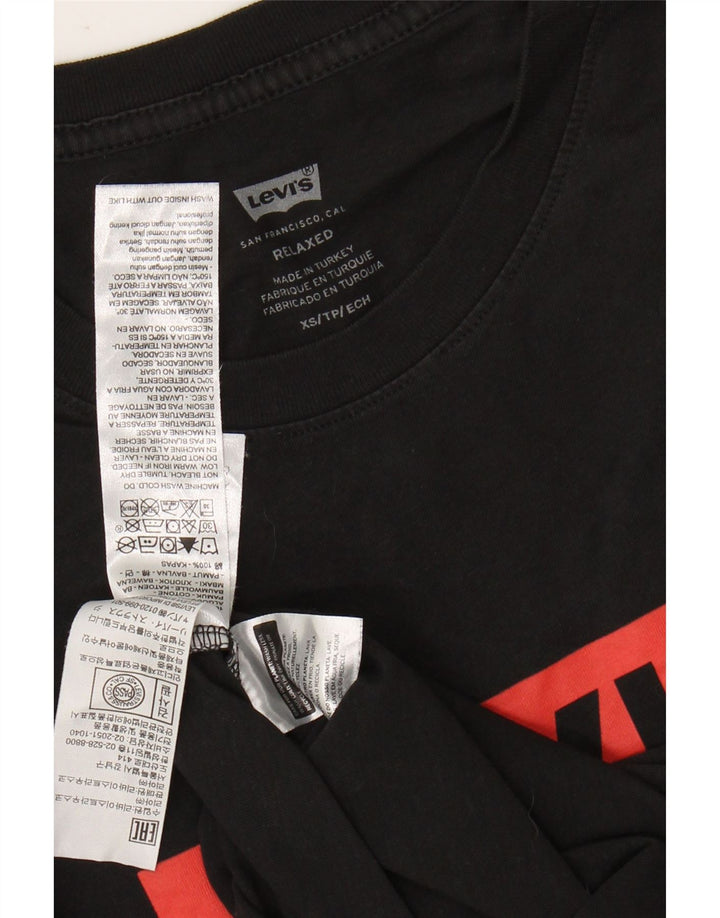Tricou grafic pentru bărbați LEVI'S, cu croială relaxată, XS, bumbac negru