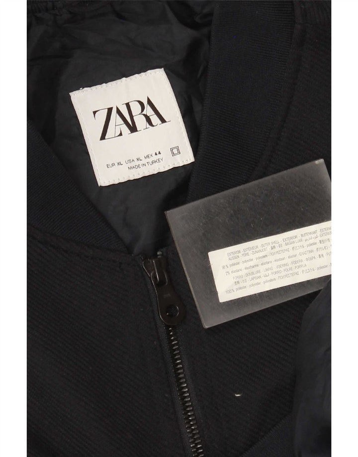 Bomber pentru bărbați Zara UK 42 XL Bleumarin Poliester