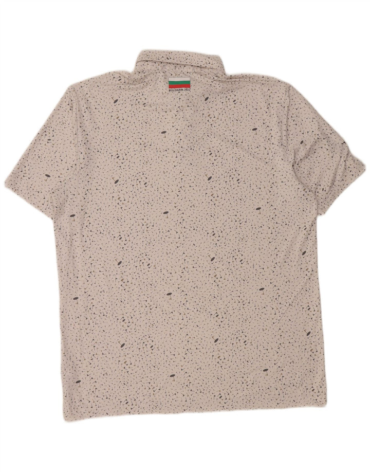 Tricou polo Adidas pentru bărbați, mare, poliester cu pete albe