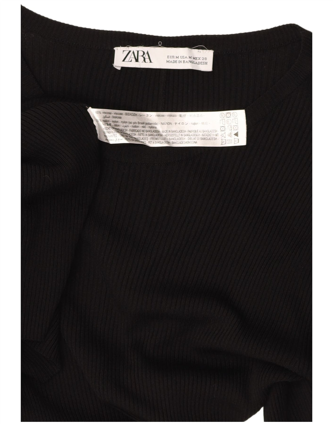 Rochie maxi cu maneci lungi ZARA pentru femei UK 12 Medium Black Viscose