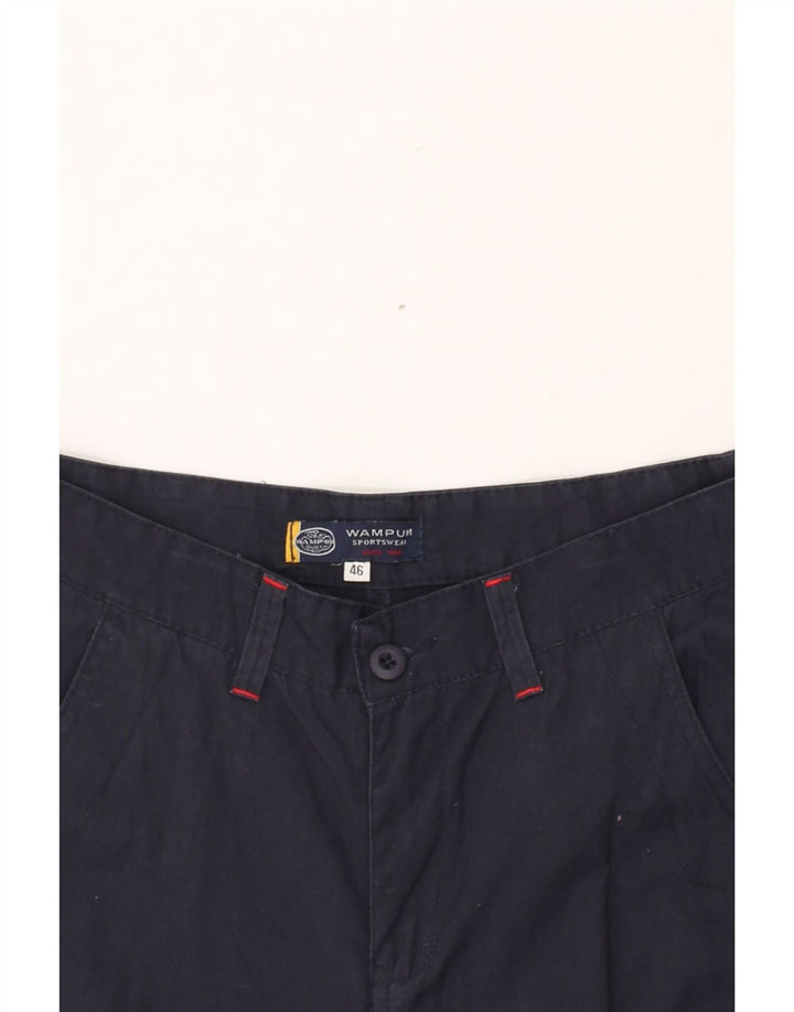 WAMPUM Womens Cargo Shorts IT 46 Large W32 Navy Blue Cotton Vintage Wampum and Second-Hand Wampum from Messina Hembry 