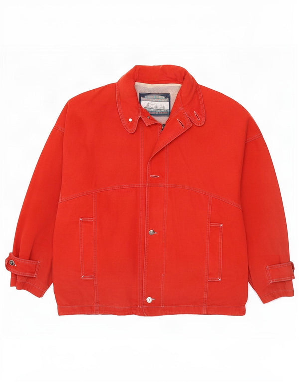 Jachetă Bomber Vintage pentru iahting pentru bărbați UK 44 2XL Roșu