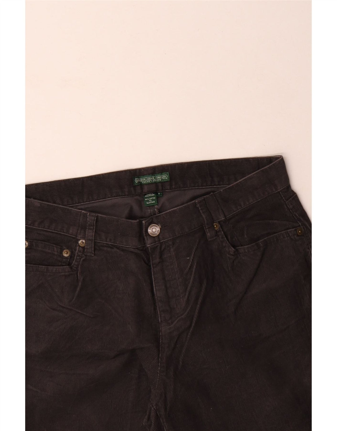 RALPH LAUREN Pantaloni drepti din velur pentru femei US 8 Medium W30 L28 gri