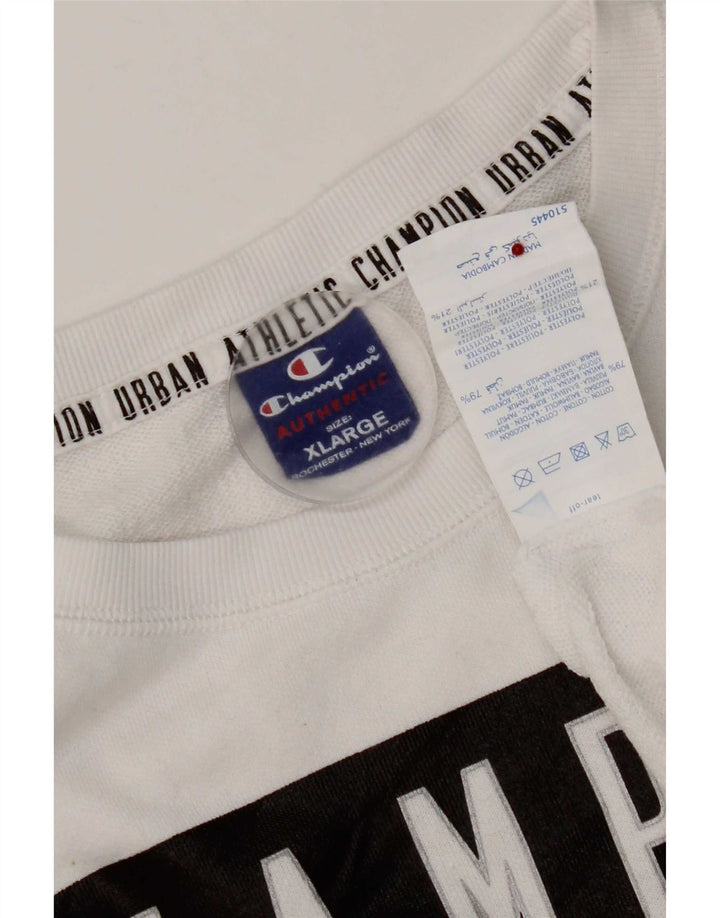 Pulover grafic pentru bărbați Champion XL, bumbac alb