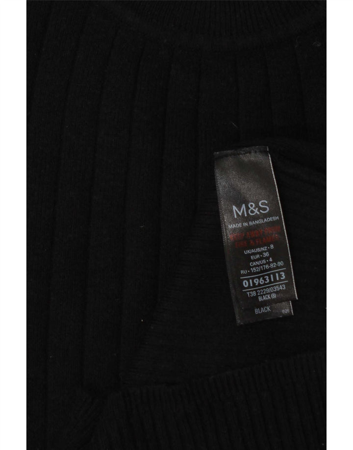 Pulover cu gât țestoasă pentru femei Marks & Spencer UK 8 Small Black