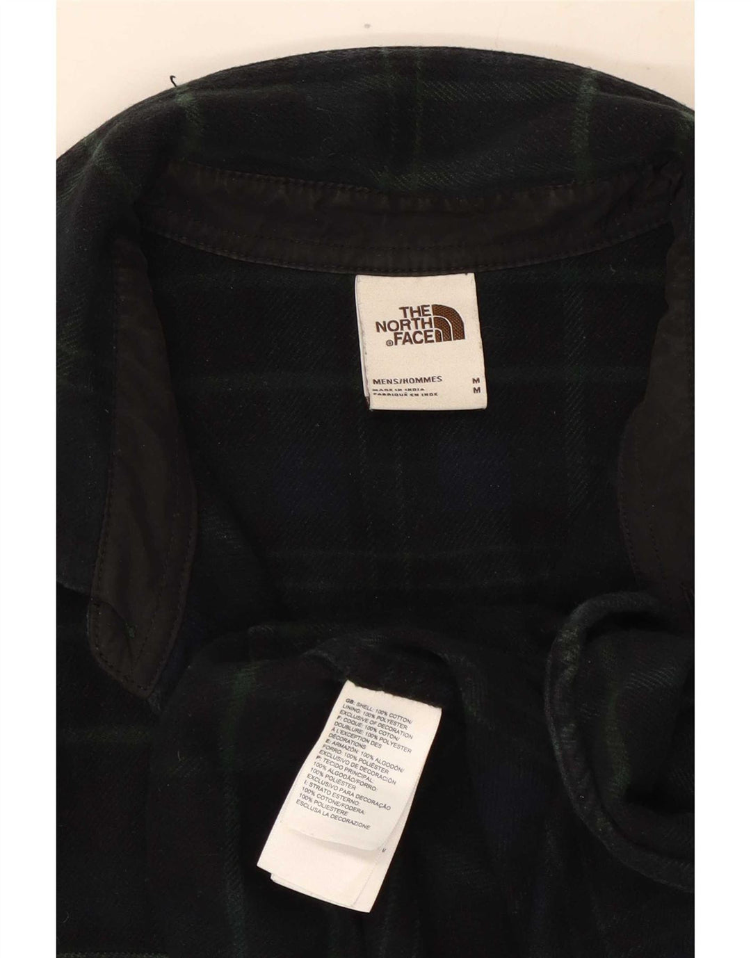 Cămașă de flanel pentru bărbați The North Face, bumbac cu carouri, albastru bleumarin mediu