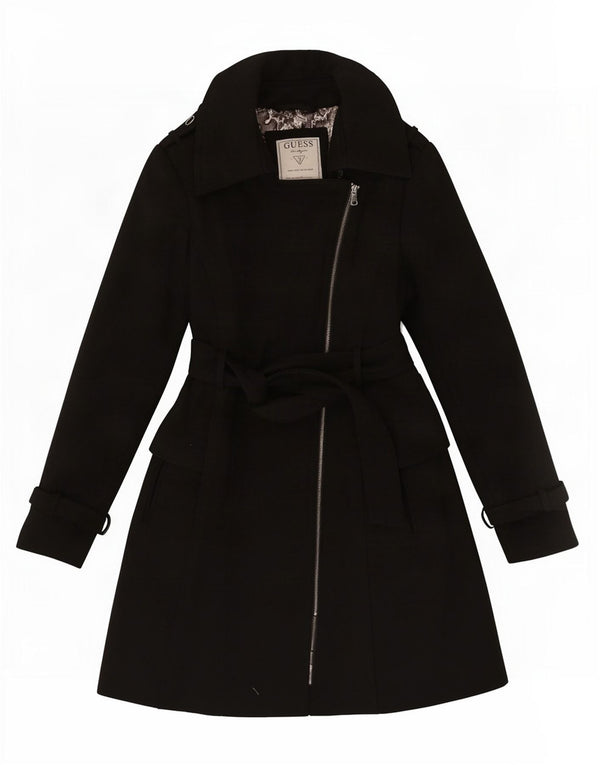 Palton prințesă Guess pentru femei UK 12 Medium Black Wool Classic