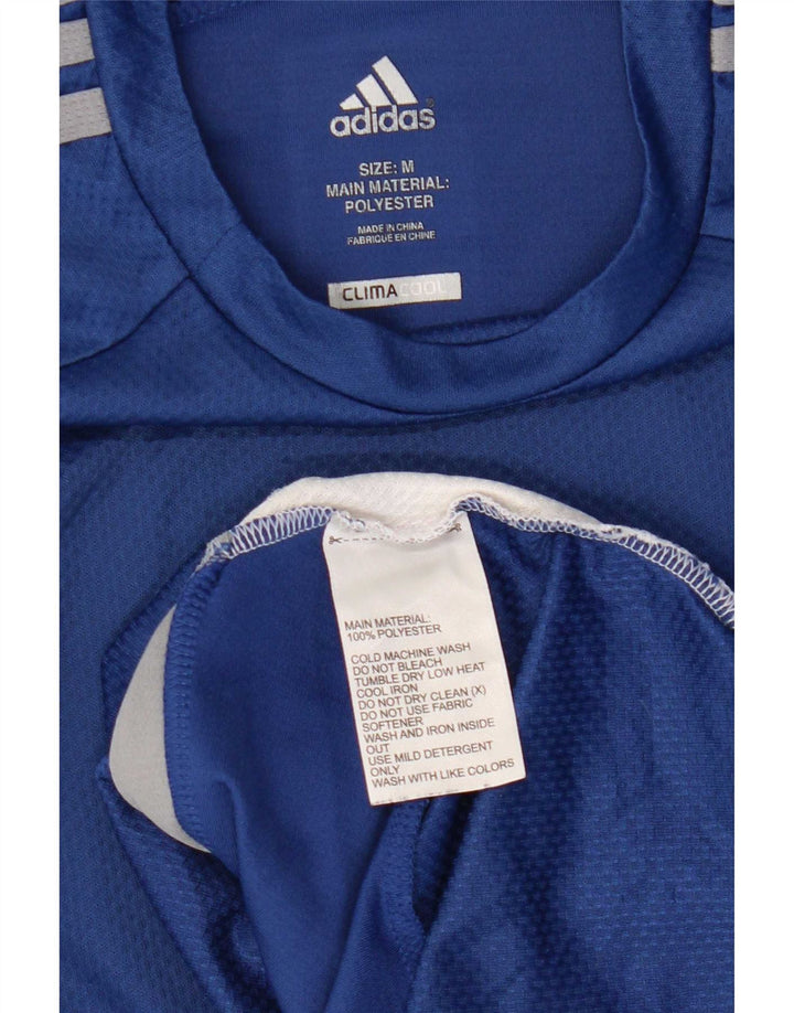 Vest Top Climacool pentru bărbați Adidas, albastru mediu, poliester color bloc