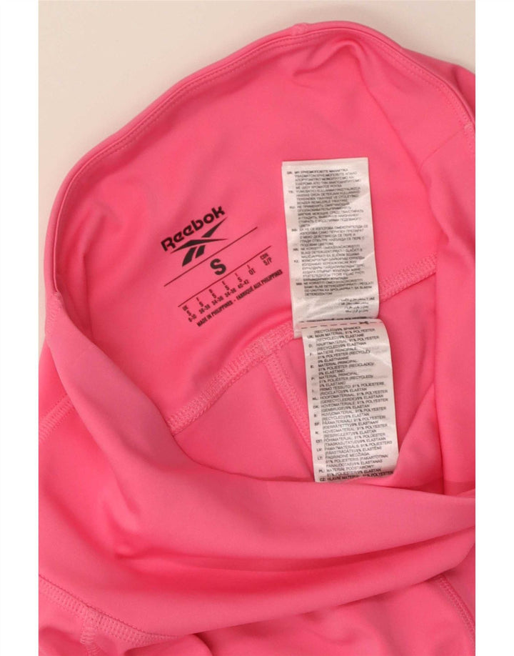 Leggings pentru femei Reebok UK 8/10, poliester roz mic
