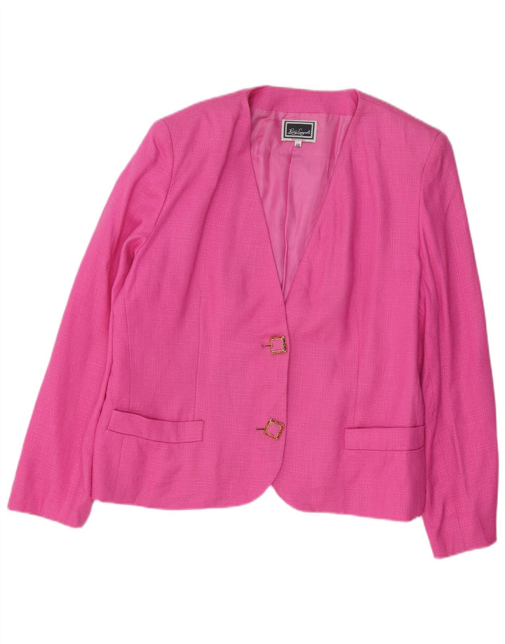 Sacou pentru femei Luisa Spagnoli, cu 2 nasturi, IT 48 XL, acetat roz
