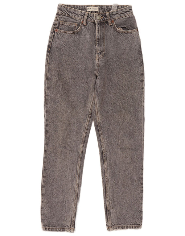 Blugi Zara femeie cu talie înaltă EU 34 2XS L24 L26 bumbac gri