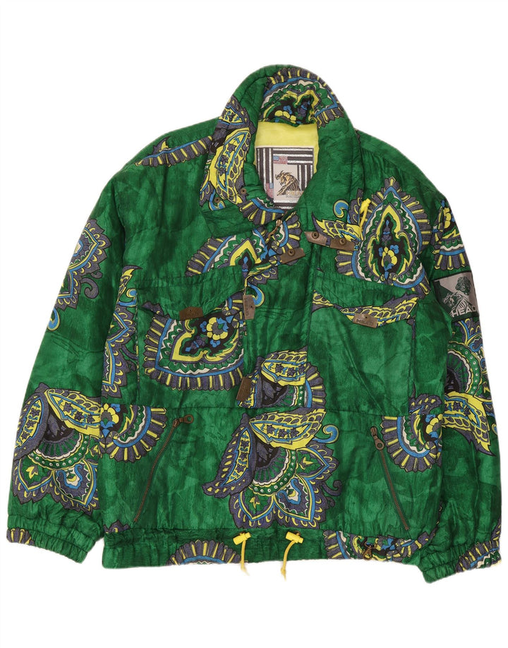 Jachetă Anorak cu grafică HEAD pentru bărbați UK 40 Large Green Paisley