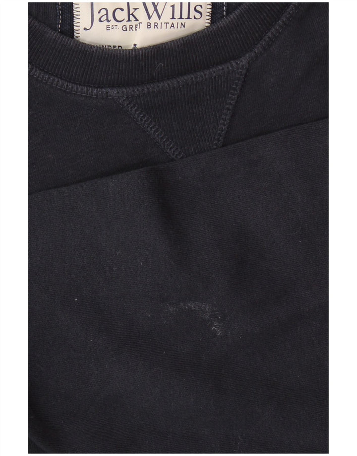 JACK WILLS Hanorac pentru bărbați Pulover mare din bumbac bleumarin