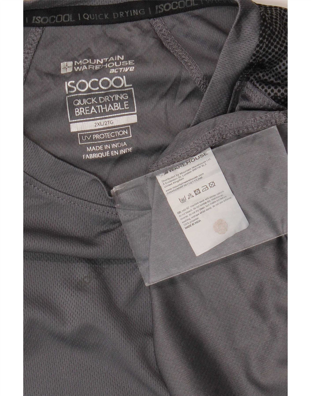 Tricou pentru bărbați Mountain Warehouse Top 2XL Gri Camuflaj Poliester