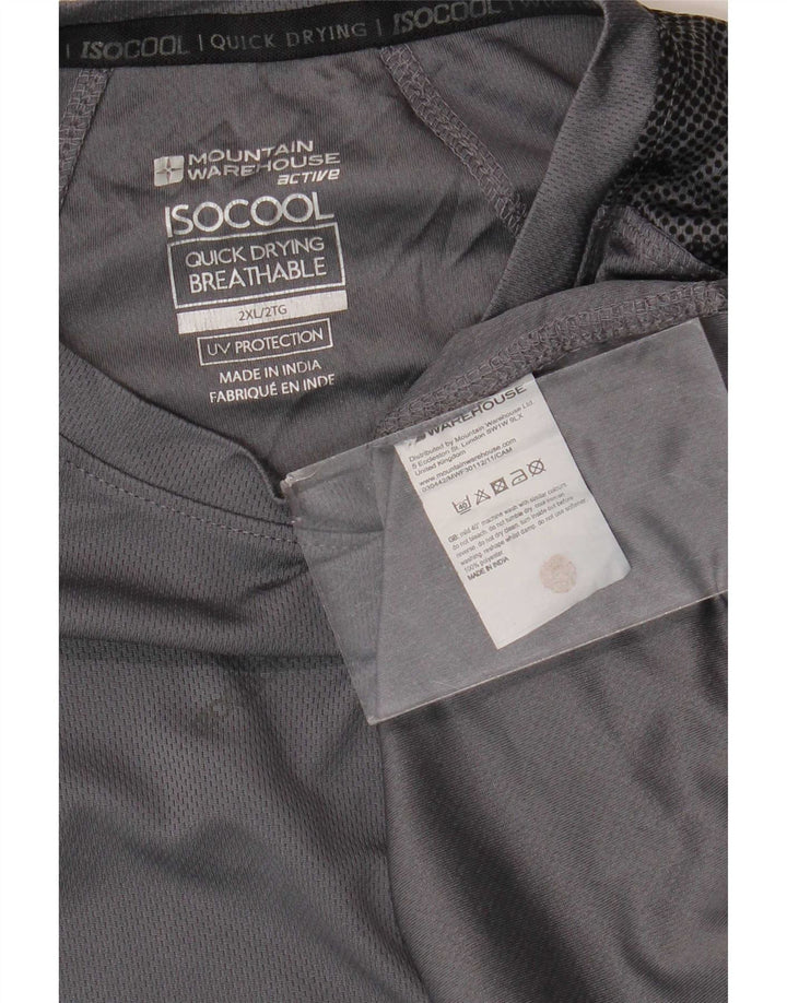 Tricou pentru bărbați Mountain Warehouse Top 2XL Gri Camuflaj Poliester