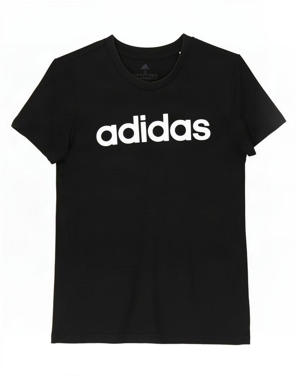 Tricou grafic Adidas pentru femei Top UK 8/10 Small Black Bumbac