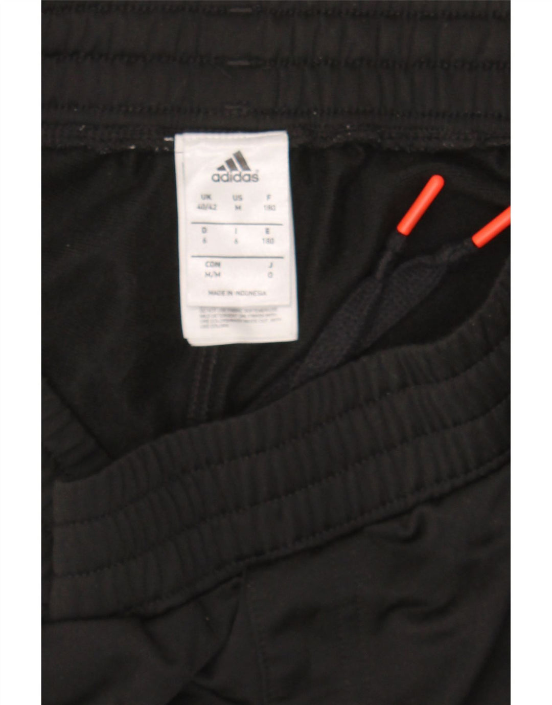 ADIDAS Mens Tracksuit Trousers UK 40/42 Medium Black Polyester Vintage Adidas and Second-Hand Adidas from Messina Hembry 