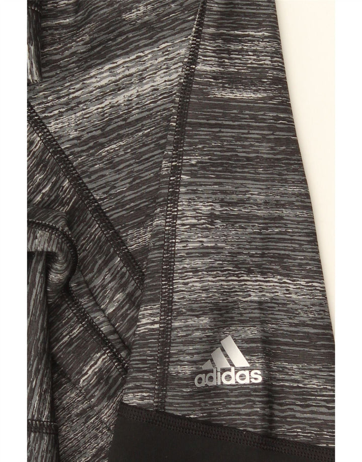 Leggings Capri ADIDAS pentru femei UK 8 mici, gri, bloc de culoare