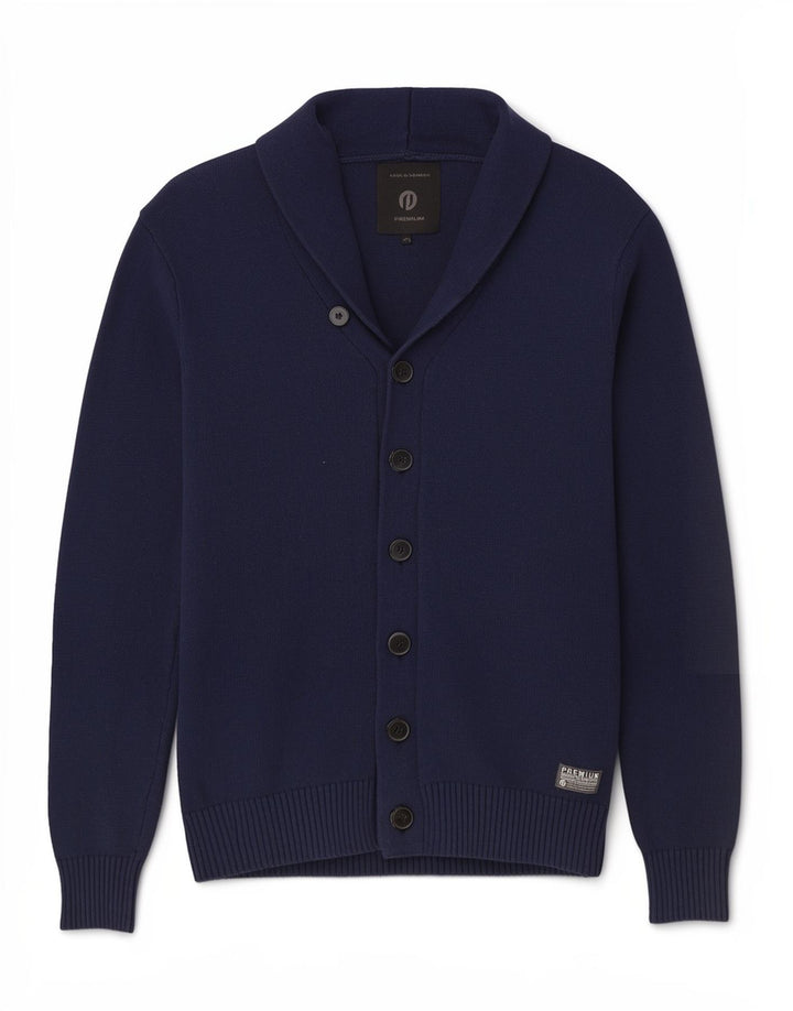 Pulover cardigan pentru bărbați Jack & Jones, mare, bleumarin, bumbac