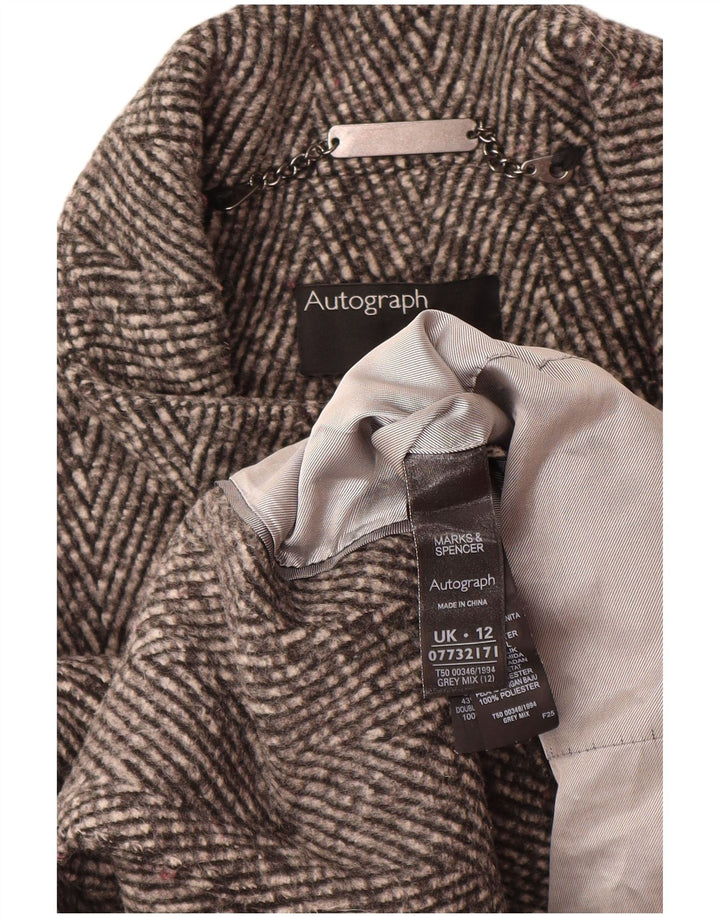 Pardesiu cu autograf pentru femei Marks & Spencer UK 12 Medium Grey Herringbone