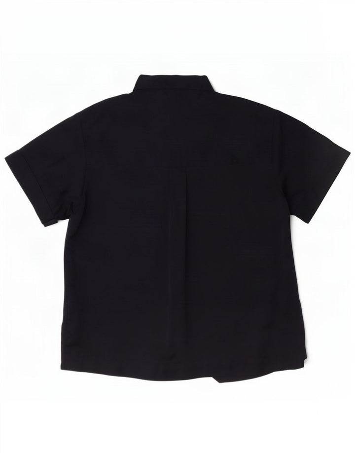 Bluză cămașă cu mânecă scurtă pentru femei Marks & Spencer UK 12 Medium Bleumarin