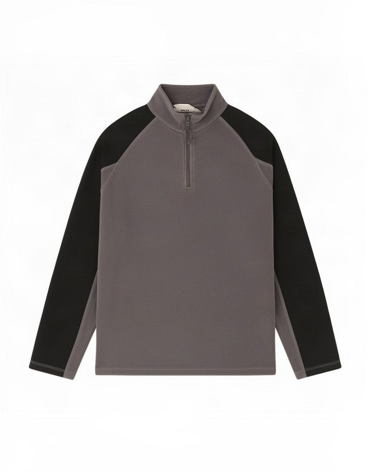 Jumper pentru bărbați Mountain Warehouse, din lână, cu fermoar, gri mediu